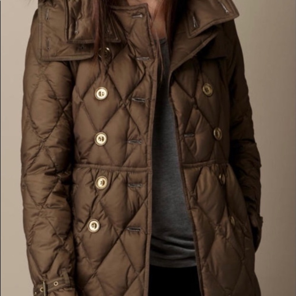 Burberry Brit down coat with real fur hood